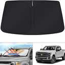 KUST Windshield Sun Shade Custom Fit for 2017-2024 2025 2026 Ford Super Duty F250 F350 F450 F550 Window Accessories Shade Windshield Foldable Heat Shield Block UV Rays