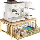 Coffee Pod Drawer, Counter Coffee Bar Organizer for Home Kitchen,Gold, 10.2"D x 14.5"W x 7.8"H