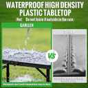 GARLLEN Folding Camping Table with Waterproof Plastic Tabletop, Portable Folding Picnic Table with 3-Adjustable Height, Aluminum Frame Outdoor Table for BBQ, Camping, Indoor Use, 22.8" L x 15.7" W, Tabletop Size: 22.8"L x 15.7"W