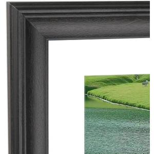 24x27 Picture Frame Solid Wood Black, Display 20"x23" (With mat) or 24"x27" (Without mat) Painting,Puzzles,Photos, Poster (F23B2427W2023)