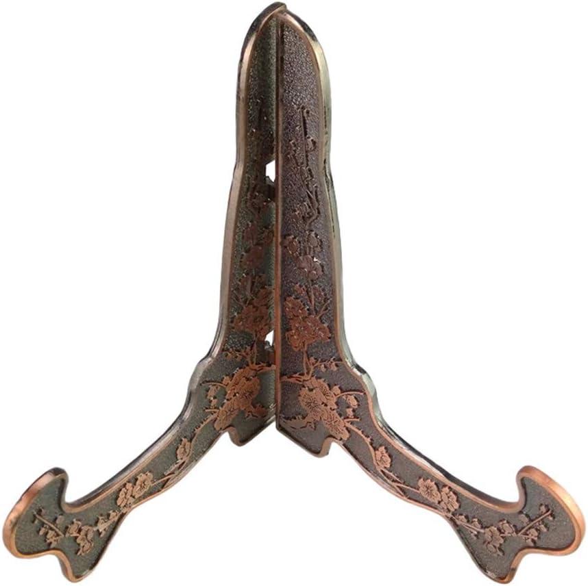 2 Pcs Vintage Metal Easels Plate Display Stands Picture Frame Stand Holder Display Easels (Bronze, 12cm)