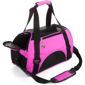 Cat Carrier,Soft-Sided Pet Travel Carrier for Cats,Dogs Puppy Comfort Portable Foldable Pet Bag Airline Approved (Small Rosered)
