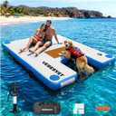 Inflatable Floating Dock for Adults & Dogs, 6-Inch Platform