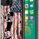 DJSOK Case for iPhone 14 Plus,Luxury Pattern Design Shockproof Rugged Cover,Cases for Man Woman-Golf Flag