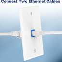 VCE Ethernet Wall Plate (UL-Listed), 1-Port CAT6 Wall Plate and Jack, RJ45 Keystone Wall Outlet with Single Gang Low Voltage Mounting Bracket, Blue 2-Pack