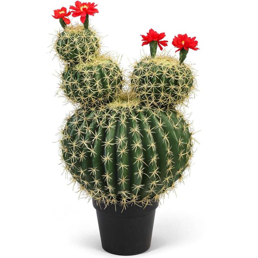 AntHousePlant Artificial Cactus Fake Big Cactus 27 Inch Faux Cacti Plants for Home Garden Office Store Decoration