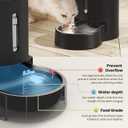 CZPET Dog Water Bowl Dispenser 4L, Wider Mouth & Upgraded Brush for Easy Cleaning Automatic Cat Gravity Refilling Waterer with Removable Stainless Steel Bowl, Large Drinking Area for Multi-Pet (Black)