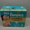 Pampers Swaddlers Diapers, Size 3 (13-26 lbs), 136 Count, Absorbent, Keeps Baby Dry and Comfortable, Skin Safe Disposable Baby Diaper