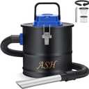 Ash Vacuum Cleaner -2.6 Gallon Fireplace Ash Vac with 800w Powerful Hose Non-Woven Dust Separator | Dry Stove Vacuum for Fireplaces Pellet Grill Wood Stove Fire Pits Blue
