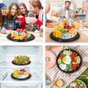12 Pack Catering Trays with Lids, Round 12 Inch Veggie Tray with Lid, Disposable Fruit Tray for Parties, Catering Trays for Serving Snack, Appetizer, Fruit, Veggie and Sandwich
