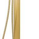 Free Standing Tub Faucet Brushed Gold, Floor Mount Freestanding Tub Faucets, Brass Stand Alone Tub Filler, Waterfall High Flow Bathtub Shower Mixer Tap