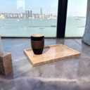 Real Natural Travertine Tray Genuine Marble Stone Tray for Coffee Table/Bathroom/Vanity (Beige Travertine, 12" x 8")