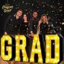 Graduation Decorations Class of 2025, 8 LED 2.3 FT Large Marquee Light Up Letters "GRAD" Sign for Kindergarten,Preschool,High School,College Graduation Prom Decor -Black Golden Glitte