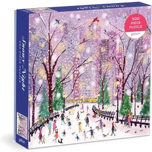 Galison Snowy Night 500 Piece Puzzle from Galison - 20" x 20" Winter Themed Puzzle That is Perfect for The Holidays, Beautiful Artwork, Thick and Sturdy Pieces, Makes a Wonderful Gift! Galison Snowy Night 500 Piece Puzzle from Galison - 20" x 20" Winter Themed Puzzle That is Perfect for The Holidays, Beautiful Artwork, Thick and Sturdy Pieces, Makes a Wonderful Gift!