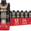 Optimum Nutrition Gold Standard Protein Shake, 24g Protein, Ready to Drink Protein Shakes, Gluten Free, Cafe Latte, 11 Fl Oz (Pack of 12) (EXP 12/12/25)