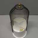 QIYVLOS Toothbrush Holders with Sliding Lid, Rotating 3 Slots Bathroom Organizer Countertop, Tooth Brush Toothpaste Holder Bathroom Counter Stand Sink Organizer Caddy for Vanity Makeup Brushes Holder (White+Transparent Black)