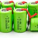 (8-Pack) 2/3A 1.2V 1500mAh Ni-MH Rechargeable Battery with Tabs Replacement for RC Devices Electric Tools Toys Mopeds Meters Radios Hybrid Cars Razors