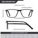 Bifocal Reading Glasses Men Women - Blue Light Computer Readers Progressive Clear Top Wide Frame Cheaters Eyeglasses (Black & Gunmetal)