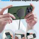 Magnetic for iPhone 17 Pro Case, [Anti-Slip] [Military-Grade Drop Protection] [Camera Protection] Skin-Friendly Slim Matte Shockproof Protective for iPhone 17 Pro Phone Case, Forest Green