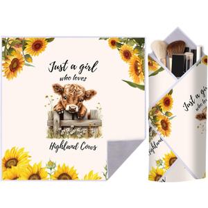 Highland Cow Gifts for Women, Highland Cow Themed Decor Stuff Makeup Bags, Cute Birthday Gifts for Cows Lovers