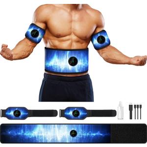 Smiofo ABS Stimulator, Muscle Machine Workout Equipment, Ab Toning Belt Muscle Toner Fitness Training for Abdomen/Arm/Leg, Ab Trainer for Home Body Shape