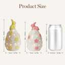 WDS WONDROUS Light Up Easter Decorations Bunny and Egg Figurines Set, LED White Easter Spring Home Decor, Ceramic Rabbit Egg Sculpture for Farmhouse Tabletop Centerpiece Wedding Gifts 2PCS