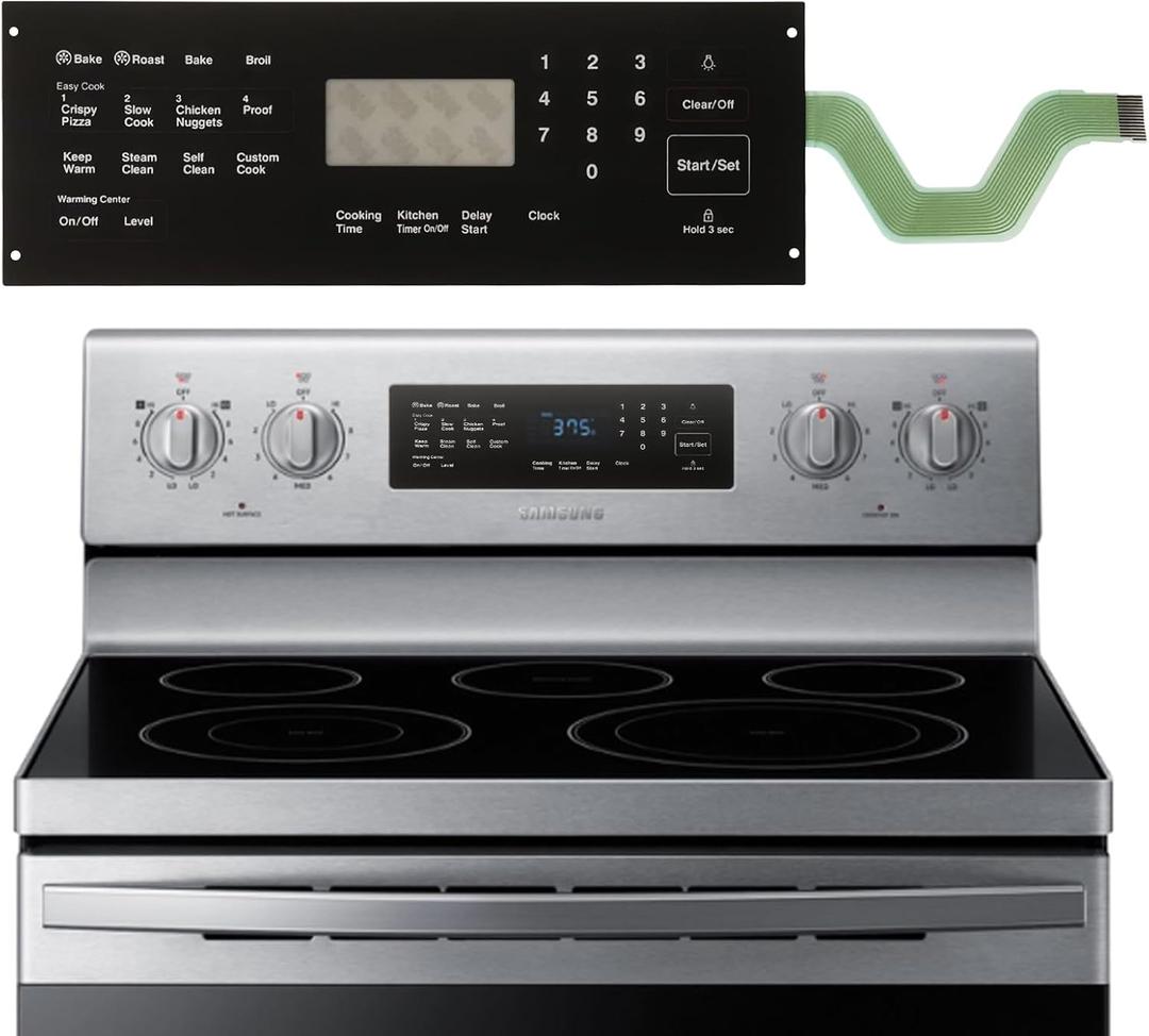 DG34-00020A Range Membrane Switch Touchpad Compatible with Samsung Electric Ranges Ovens, Replaces AP5623392, PS4240764, for NE594R0ABSR, NE59J3420SS, NE59J3420SB, NE59J3421SS, NE595R0ABSR