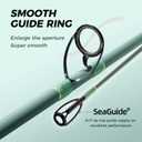 Carbon Fiber Surf Rod Saltwater Surf Spinning Fishing Rod with Seaguide Reel Seat, 9 - 2 piece