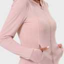 CAMEL CROWN Women's UPF 50+ Sun Protection Jacket Hoodie Lightweight Sunscreen Zip Long Sleeve Shirts for Women with Pocket (Pink, XXL)