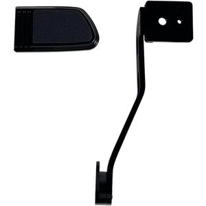 Custom Satin Slotted Rear Brake Lever with Pedal pad for '18-Later Softail Models - Billet Aluminum Construction (Black), BG7192