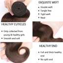 #4 Bundles Body Wave Human Hair Bundles Chocolate Brown Bundles Human Hair 18 20 22 Inches Unprocessed Brazilian Virgin Hair Extensions 3 Bundles 300g Total for Black Women Brown Bundle