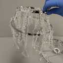 Acrylic Chandeliers Lampshade - Mini Beaded Light Fixture - Crystal Pendant Ceiling Light Shade for Wedding/Bedroom/Hallway/Bathroom (Silver)