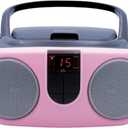 Proscan PRCD243M-PINK 2.4-Watt-RMS Portable CD Boom Box with AM/FM Radio (Pink)