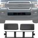 Front Bumper End Cover Lower Insert Grille Trim Panel Set Compatible with 2018-2020 Ford F150 Replacement JL3Z-17E810-AB JL3Z-17E811-AB JL3Z17B968BB