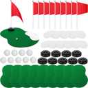 9 Set Golf Flag Centerpieces for Table Hole in One Party Decorations Include Ball Sand Trap Red Flags Plastic Flag Stand for Golf Themed Birthday Party Decor