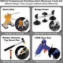 59PCS Dent Puller Kit Paintless Dent Repair Kit for Cars, Dent Removal Tool for Door Dings, Hail Damage & Small Dents, Auto Body Dent Repair Kit with Glue Puller for DIY Use