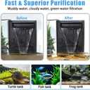 290GPH Turtle Tank Filter for 20-85 Gallon, Turtle Filter Low Water Level Available and Flow Adjustable, Turtle Water Filter for Shrimps Amphibians Turtle Tank Saltwater Freshwater Crystal Clear
