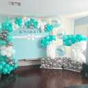 PartyWoo Teal Balloons 127pcs Different Sizes Pack of 36 18 12 10 5 Inch Turquoise Dark Teal Balloon Arch Kit for Baby Shower Gender Reveal Graduation Mermaid Birthday Pool Party Decorations Blue-Y69