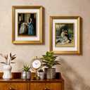 Yaetm 11x14 Gold Picture Frame with Decorative Inner Frame & Tempered Glass, Display 8x10 Photos with Mat on Wall - Portrait or Landscape - Ideal for Office & Home Dcor (Vintage Gold, Single)