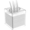 Clear Acrylic Square Facial Tissue Box Holder with Cover Modern Tissue Dispenser, Cover Napkin Organizer for Dryer Sheets, Bathroom, Desks, Countertop, Vanity, Bedroom Dressers,Kitchen Office Room (5.1*5.1*5.4 Inch)