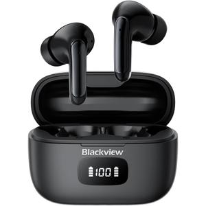 Blackview Wireless Earbuds, 2025 Bluetooth 5.3 Headphones, 56Hrs Hi-Fi Stereo Deep Bass Earphones with 4 ENC Noise Cancelling Mics, IPX7 Waterproof Ear Buds for iPhone Android Phones Laptop