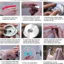 Suction Cup Wreath HangerSuction Cup Hooks Hanging 15 LbsWaterproof Suction Cup Wreath Holder for Windows (Black, 4)