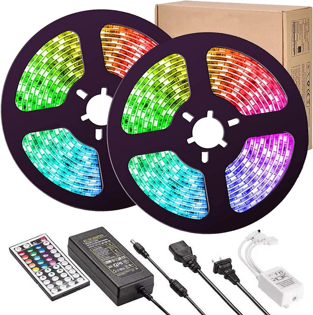 LED Strip Lights, 32.8 ft 10M(5Mx2) LED Lights 5050 LED Tape Lights, Flexible Color Changing LED Strip Lights with Remote for Home Lighting Kitchen Bedroom Bar Room Decoration
