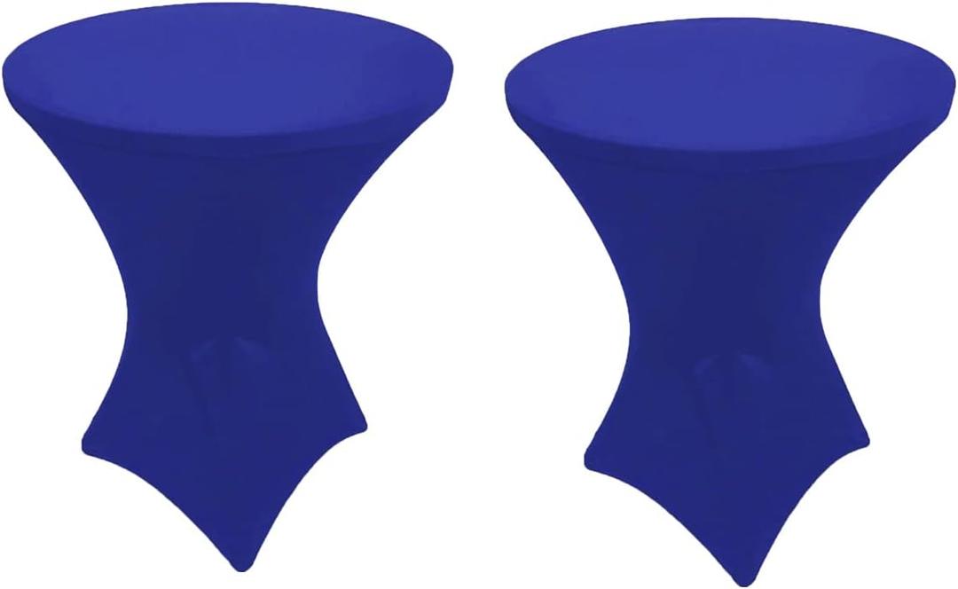 2 Pack Royal Blue 32x42 inches Cocktail Highboy Spandex Fitted Stretch Tablecloth Table Cover Wedding Event Party