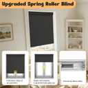 Niche Blinds Cordless Blackout Roller Shades with Valance, Black, 34" Wx72 H