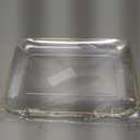 3 Pack Plastic Serving Trays for Party - Gold Serving Tray 8 by 11 Inch - Heavy Duty Dessert Trays for Food - Rectangular Party Serving Trays for Entertaining - Premium Party Trays - Clear Platters