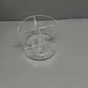 Drinks Packet Organizer, Lazy Susan Rotating Storage, Clear Flavor Packet Holder, 4 Compartments, Transparent, 360 Rotation