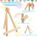 10PCS 9 Inch Wood Easels, Tripod, Painting Party Easel, Kids Student Tabletop Easels for Painting, Easel Stand for Painting Canvases, Portable Canvas Photo Picture Sign Holder.