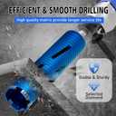 SALI Diamond Core Drill Bits 1 1/2" Diameter 10"/254mm Drilling Depth 5/8-11" Thread Core Bit Turbo Laser-Welded Segments for Cured Concrete with Brick, Block, Masonry, with Two Adapters