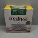 Crock-Pot Small 2.5 Quart Casserole Slow Cooker in White/Blue, Enjoy Eye-Catching Quick Meals, Durable and Compact